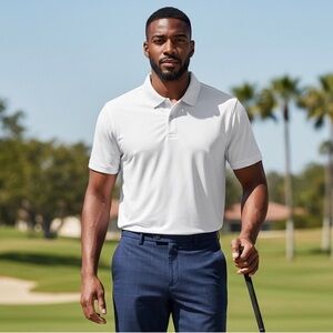 Peter Millar Men's Summer Comfort Polo Golf Shirt White Size-XL GUC